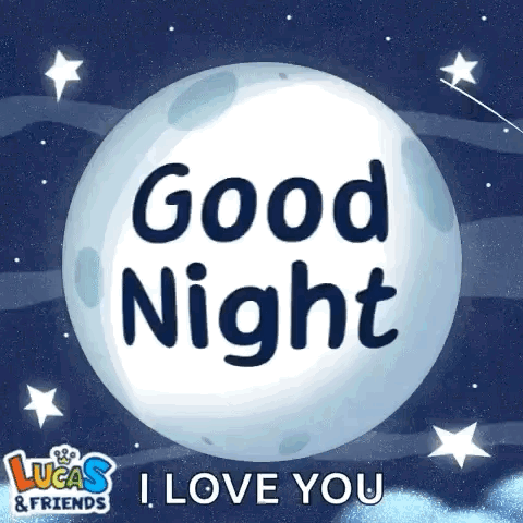 Moon With Good Night I Love You