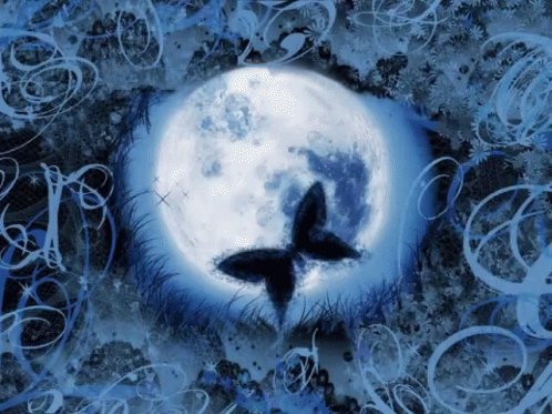 Moonlight Blue Butterfly GIF