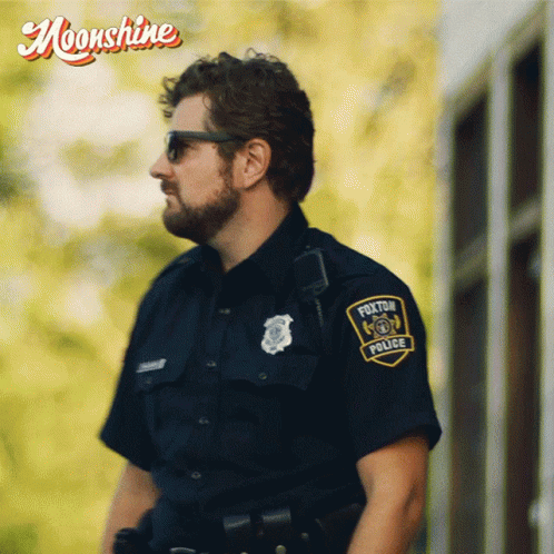 Moonshine Cop Guarding GIF