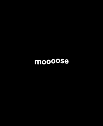Animated Text Black And White Moose GIF