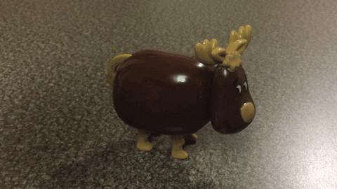 Cute Moose Toy Poops GIF