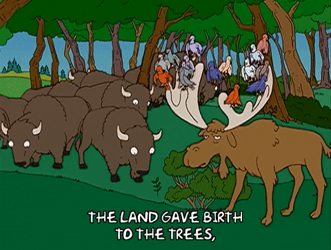 Animated Moose The Land Gave Birth To Trees GIF