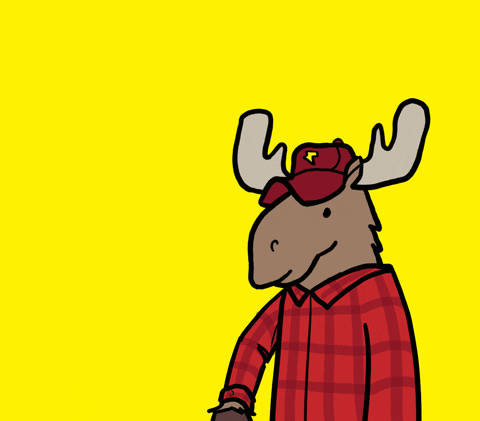 Animated Moose Raising I Voted GIF