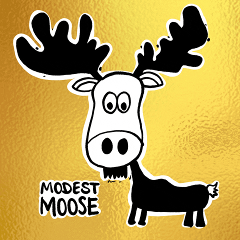 Black And White Modest Moose GIF