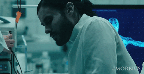 Morbius Conducting Experiment GIF
