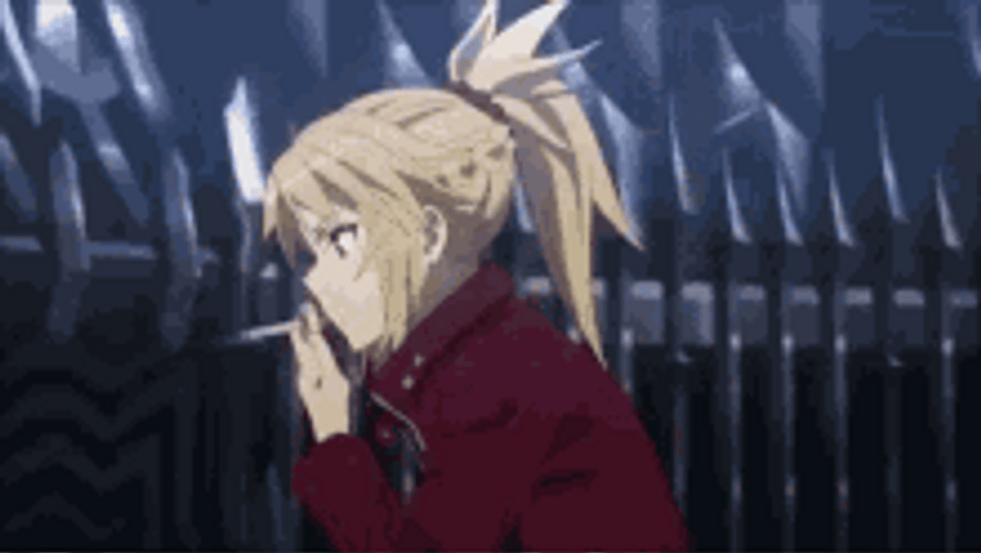 Mordred Fate Grand Order Coughing GIF