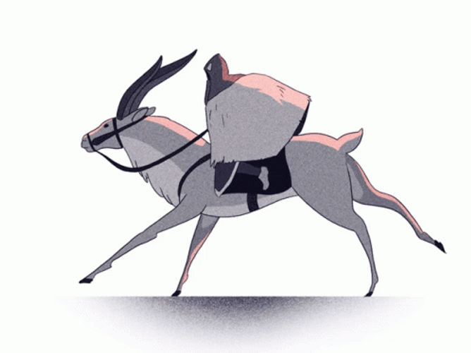 More And Princess Mononoke Running GIF