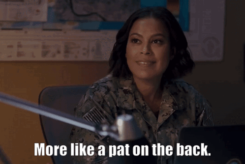 More Like A Pat On The Back GIF