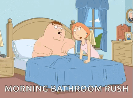 Morning Bathroom Rush GIF