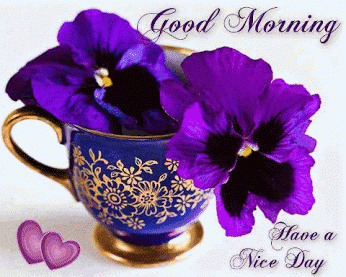 Morning Blessing Coffee & Flowers GIF