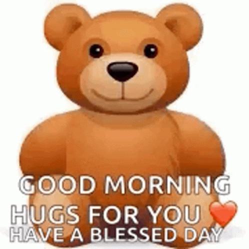 Morning Blessings Bear Hugs GIF
