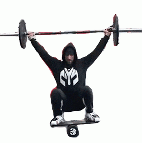 Morning Exercise Weight Lifting With Good Body Balancing GIF