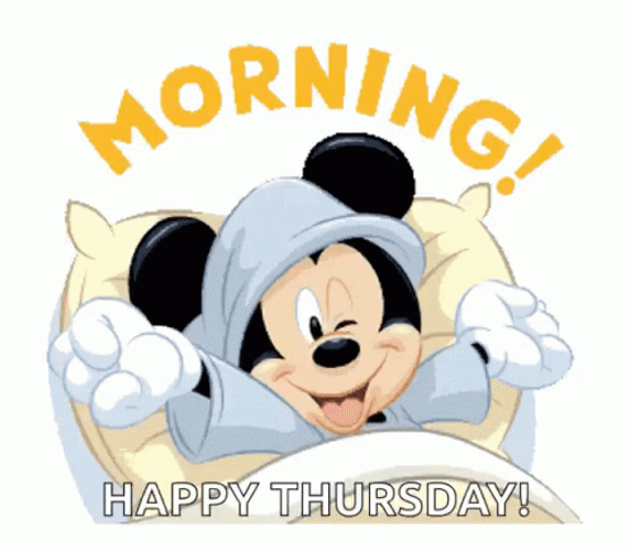 Morning Happy Thursday Mickey Mouse GIF 