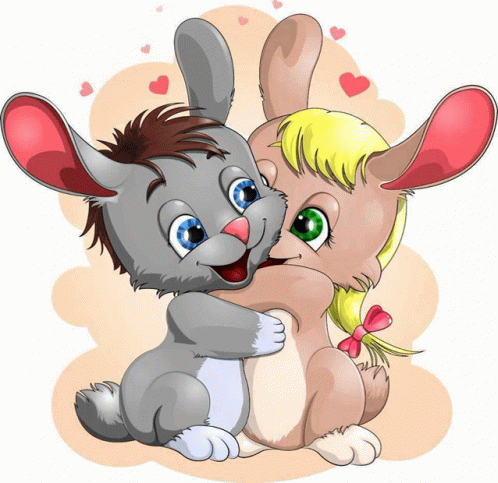 Morning Hugs From A Couple Puppy GIF