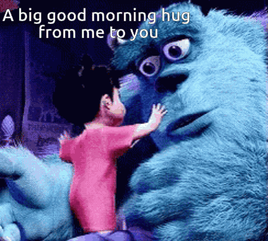 Morning Hugs From Kitty Monsters GIF