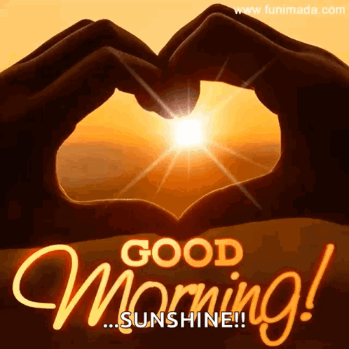 Morning Sunshine Greeting Card Person Making Heart GIF