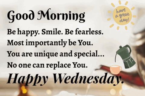 Morning Wednesday Be Happy Life Quote GIF