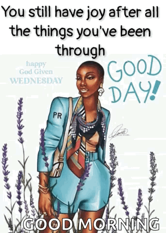 Morning Wednesday Black Woman Life Quote GIF