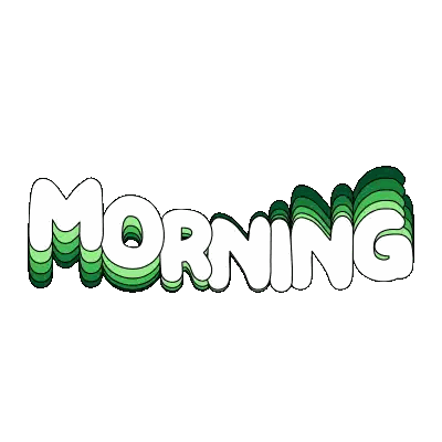 Morning Word in Green and White