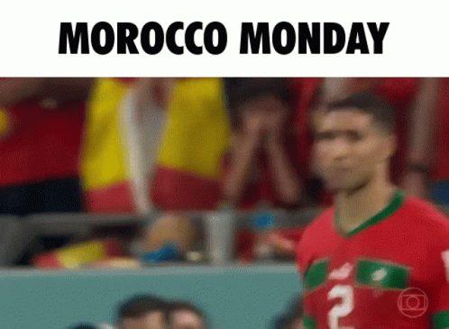 Morocco Monday Is Written Above A Soccer Player GIF