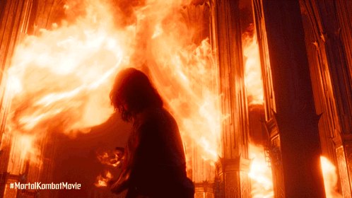 Mortal Kombat Movie Poster Fire Scene