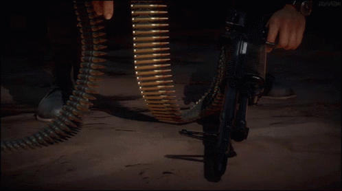 Mortal Kombat Rambo Machine Gun GIF