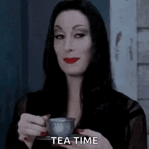 Morticia Addams The Tea Time GIF