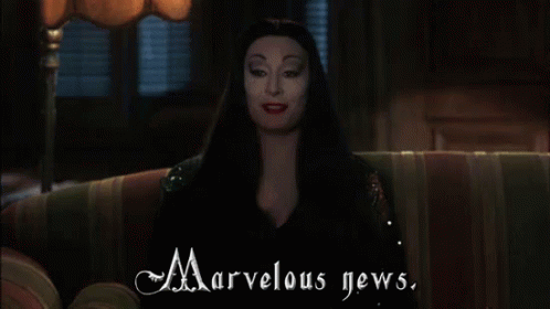 Morticia News On Addams Family Thanksgiving GIF