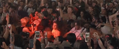 Concert Audience Getting Rowdy In Mosh Pit GIF
