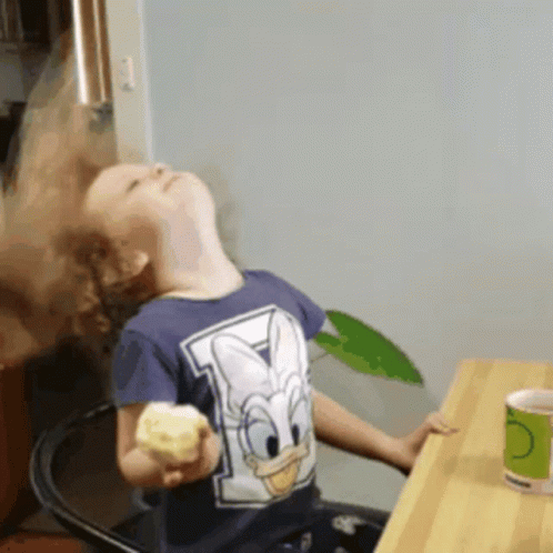 Kid Doing Head Bang Mosh Pit Move GIF