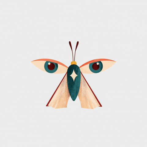 Moth Face Art GIF