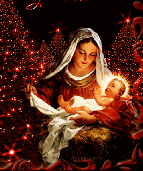 Mother And Child Religious Christmas GIF