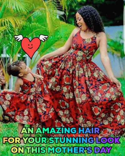 Mother And Daughter With Stunning Hair GIF