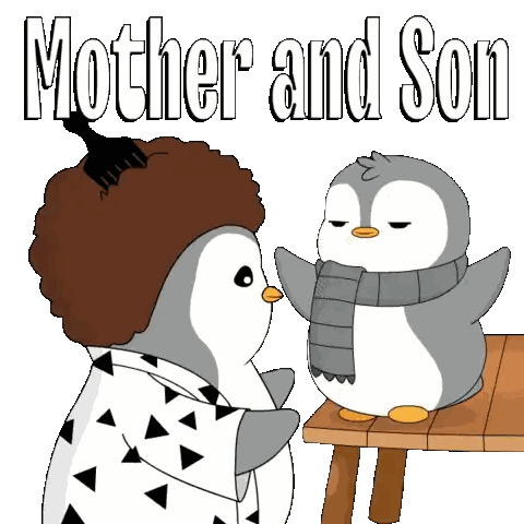 Mother and Son Penguin