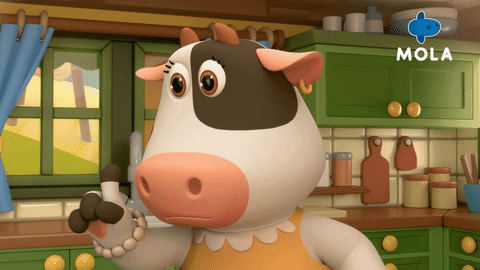 Mother Moo On The Kitchen GIF