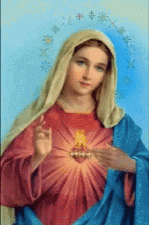 Mother Of God Blessed Heart Shining GIF