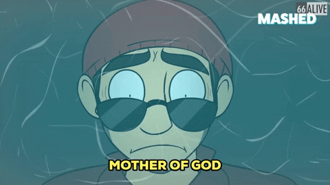 Mother Of God Stunned Reaction Animation GIF