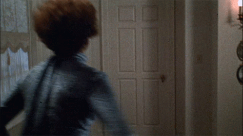 Mother Rushes Thru Door Vintage Movie Exorcist GIF