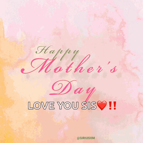 Mother's Day Card With Flowers Love You Sis GIF