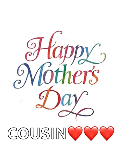 Mother's Day Card With Hearts And Cousin GIF