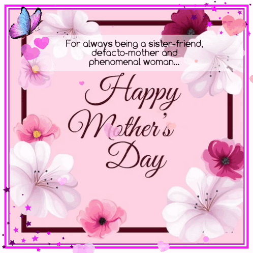 Mother's Day Card With Pink Flowers