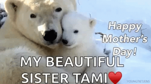 Mother's Day Card With Polar Bears
