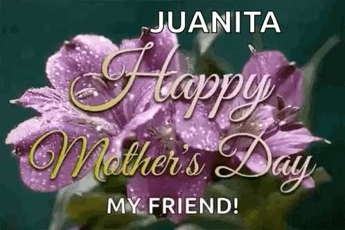 Mother's Day Card With Purple Flowers