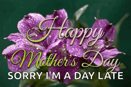 Mother's Day Card With Purple Flowers