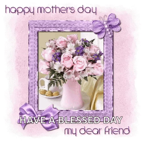 Mother's Day Card With Vase of Flowers