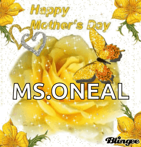 Mother's Day Card With Yellow Rose and Butterflies