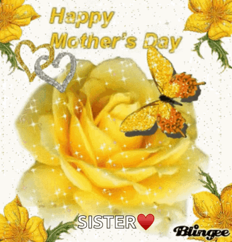 Mother's Day Card With Yellow Rose