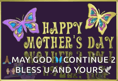 Mother's Day Greeting Card With Butterflies