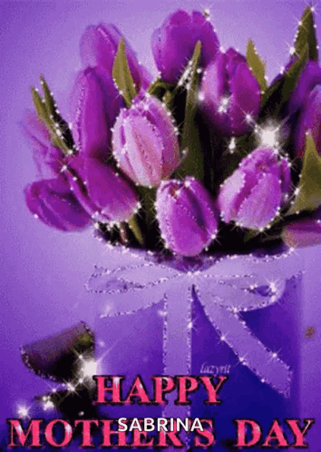 Mother's Day Greeting Card With Butterflies