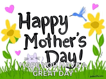 Mother's Day Greeting Card With Flower Wreath GIF